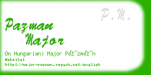 pazman major business card